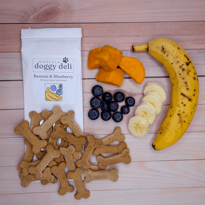 Banana and Blueberry Dog Biscuits Ingredients
