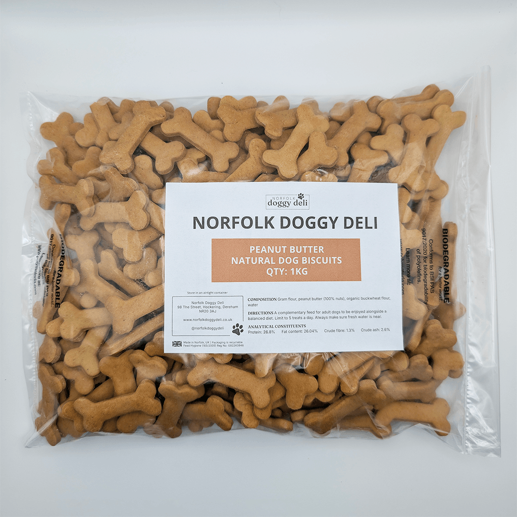 Peanut Butter Dog Biscuits (1kg Bag)