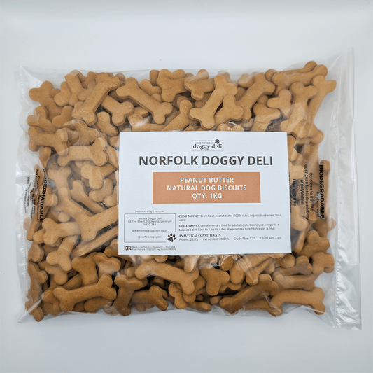 Peanut Butter Dog Biscuits (1kg Bag)