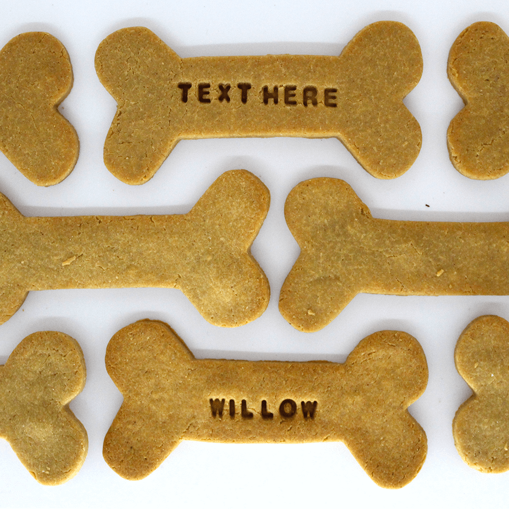 Large Peanut Butter Personalised Dog Biscuits