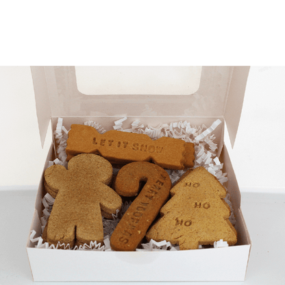Christmas Dog Biscuit Selection Box Open