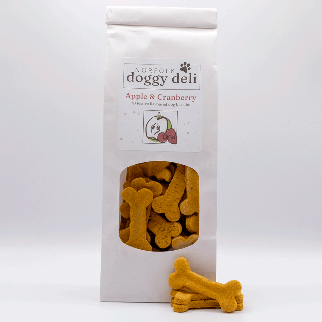 Apple and Cranberry Dog Biscuits